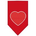 Unconditional Love Red Swiss Dot Heart Screen Print Bandana Red Small UN851580